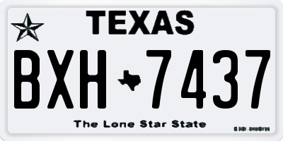 TX license plate BXH7437