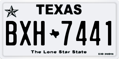 TX license plate BXH7441