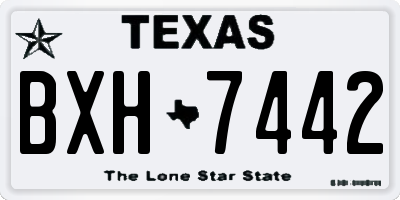 TX license plate BXH7442