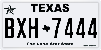 TX license plate BXH7444