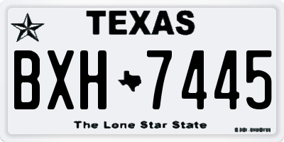 TX license plate BXH7445
