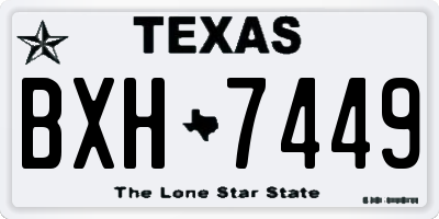 TX license plate BXH7449