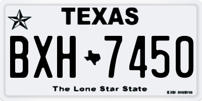 TX license plate BXH7450