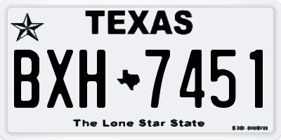 TX license plate BXH7451
