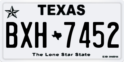 TX license plate BXH7452