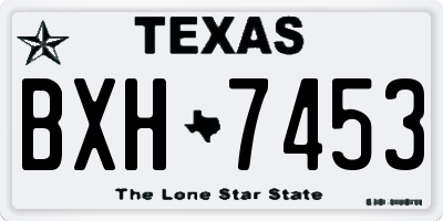 TX license plate BXH7453