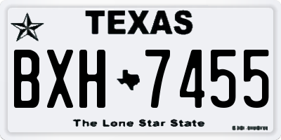 TX license plate BXH7455