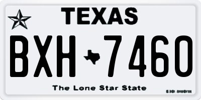 TX license plate BXH7460