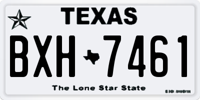 TX license plate BXH7461