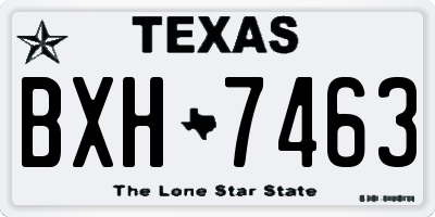 TX license plate BXH7463
