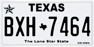 TX license plate BXH7464