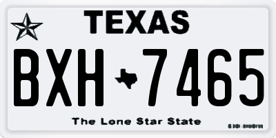 TX license plate BXH7465