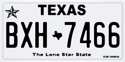TX license plate BXH7466