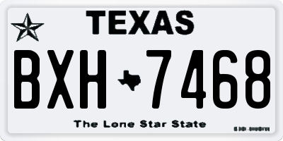 TX license plate BXH7468