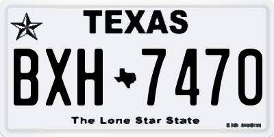 TX license plate BXH7470