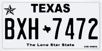 TX license plate BXH7472