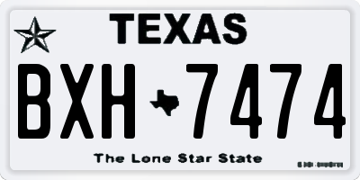 TX license plate BXH7474