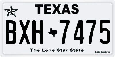 TX license plate BXH7475