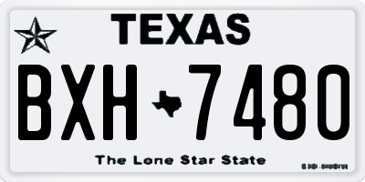 TX license plate BXH7480