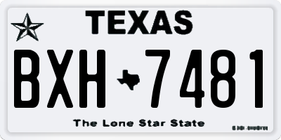 TX license plate BXH7481