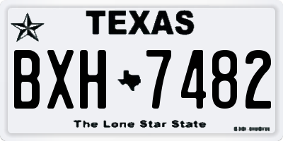 TX license plate BXH7482