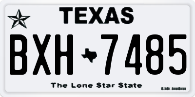 TX license plate BXH7485