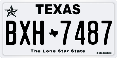 TX license plate BXH7487