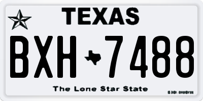 TX license plate BXH7488