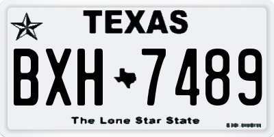 TX license plate BXH7489