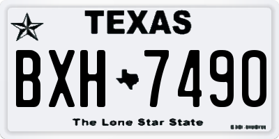 TX license plate BXH7490