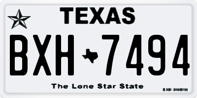 TX license plate BXH7494