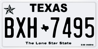TX license plate BXH7495