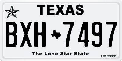 TX license plate BXH7497