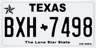 TX license plate BXH7498