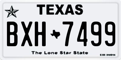 TX license plate BXH7499