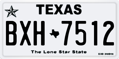 TX license plate BXH7512