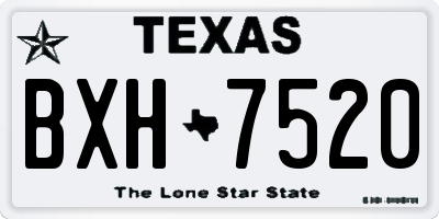 TX license plate BXH7520