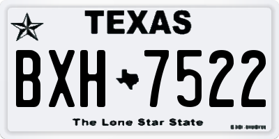 TX license plate BXH7522