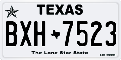 TX license plate BXH7523