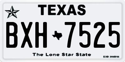 TX license plate BXH7525