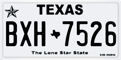 TX license plate BXH7526