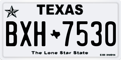 TX license plate BXH7530