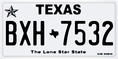 TX license plate BXH7532