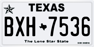 TX license plate BXH7536