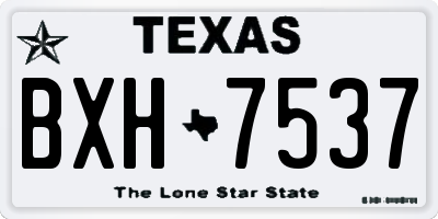 TX license plate BXH7537