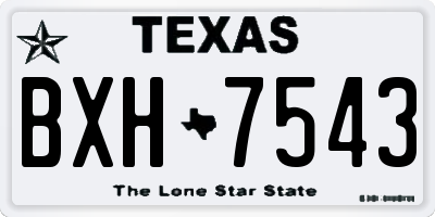TX license plate BXH7543