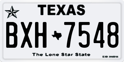 TX license plate BXH7548
