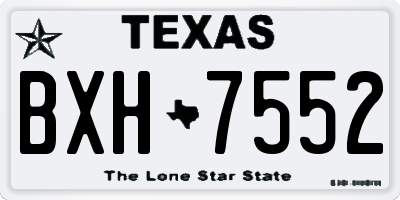 TX license plate BXH7552