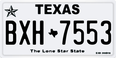 TX license plate BXH7553