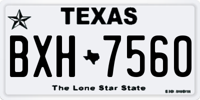 TX license plate BXH7560